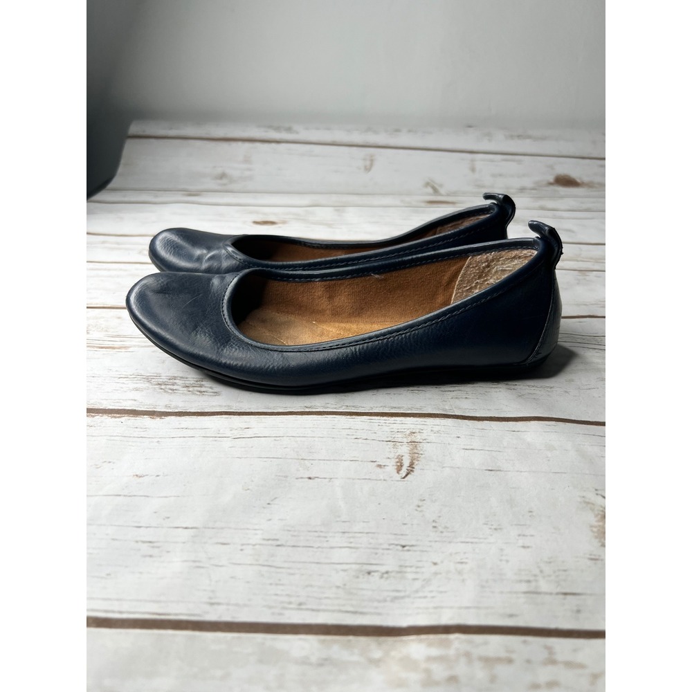 Vintage 7 Eight Ballet Flats Navy Blue Round Toe Slip On Size 7.5M